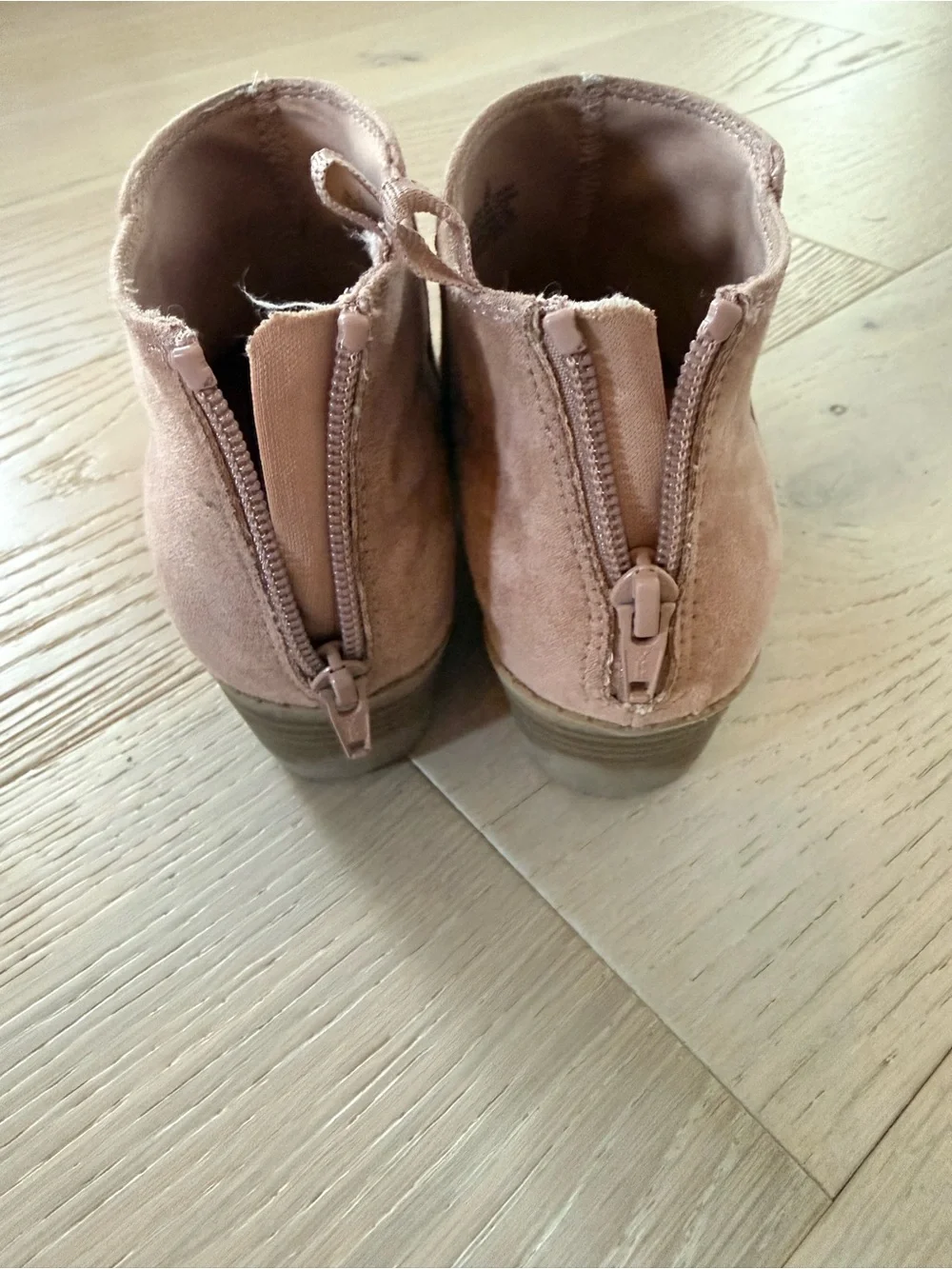 Old Navy Dusty Pink Kids Suede Ankle Boots